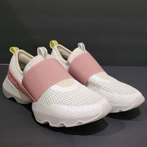 Sorel Kinetic Impact Strap Sneakers Shoes Womens Size 8 White Pink Moonstone